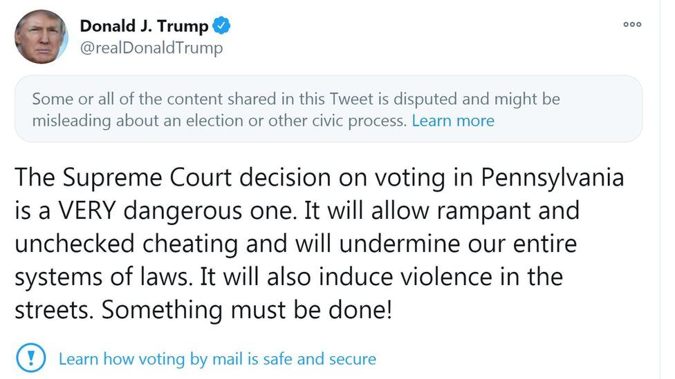 Trump Calls Supreme Court’s Mail-In Voting Ruling a “Nation Destroying SCAM”